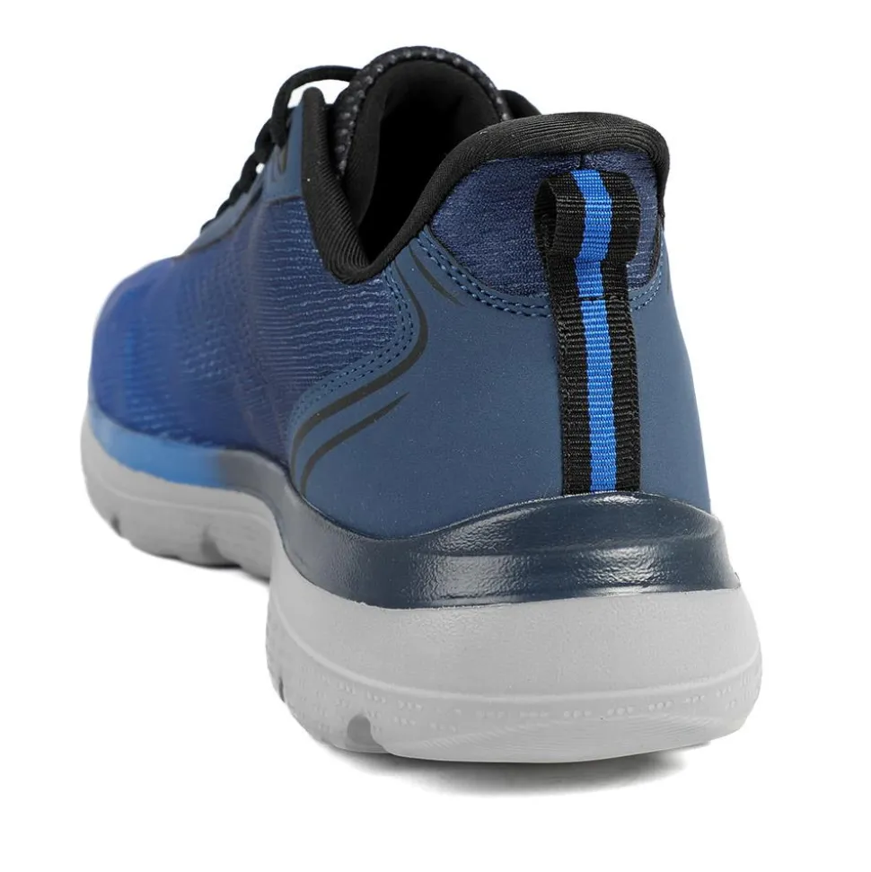 Wide Fit Active Trainers with Memory Foam Insole - Navy
