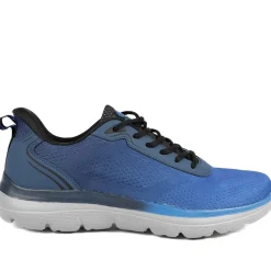 Wide Fit Active Trainers with Memory Foam Insole - Navy