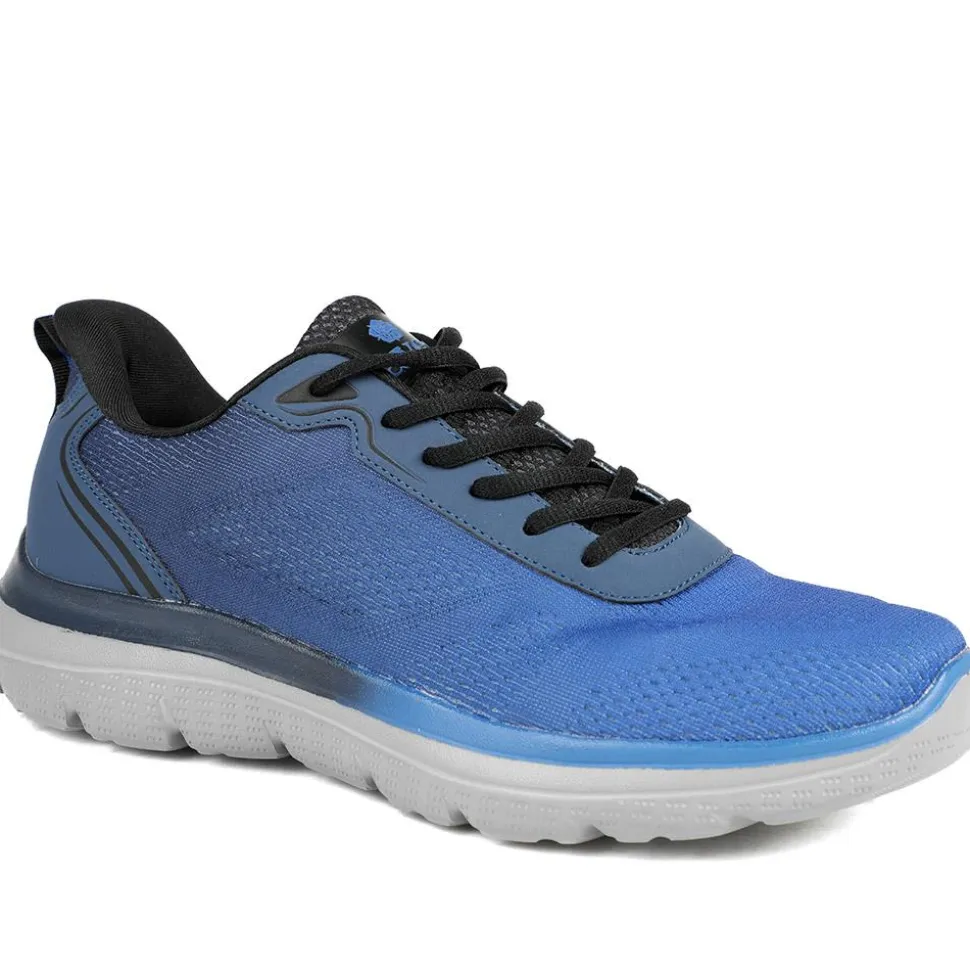 Wide Fit Active Trainers with Memory Foam Insole - Navy