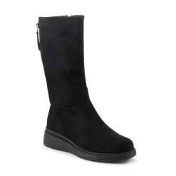 Wide Fit Adjustable Calf Length Boots - Black