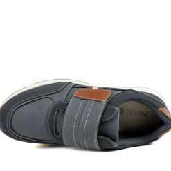 Wide Fit Adjustable Fasten Casual Shoes - Navy