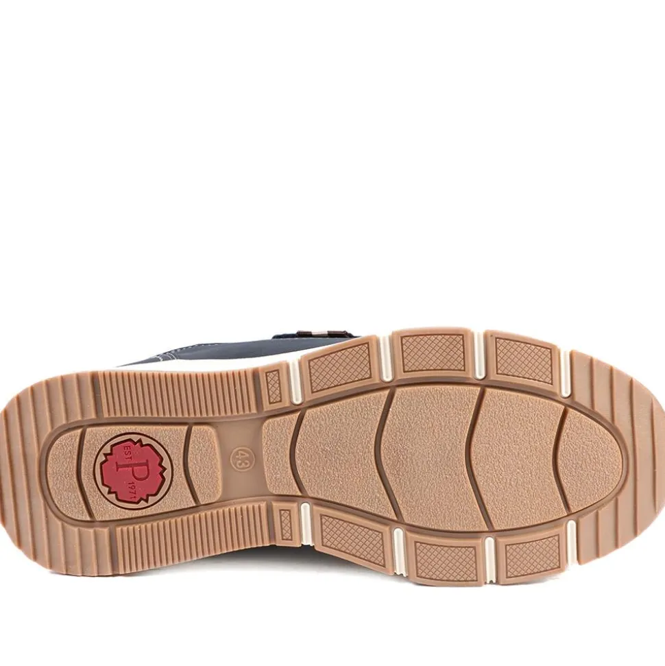Wide Fit Adjustable Fasten Casual Shoes - Navy