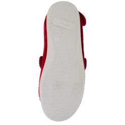 Wide Fit Adjustable Fasten Full Slipper - Burgundy Floral