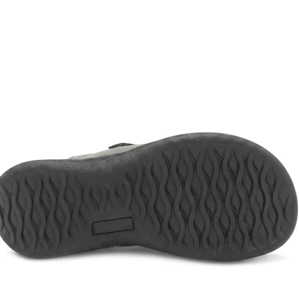Wide Fit Adjustable Fasten Sandals - Light Grey