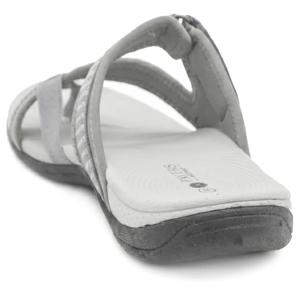 Wide Fit Adjustable Fasten Sandals - Light Grey