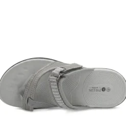 Wide Fit Adjustable Fasten Sandals - Light Grey