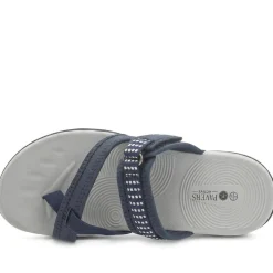 Wide Fit Adjustable Fasten Sandals - Navy