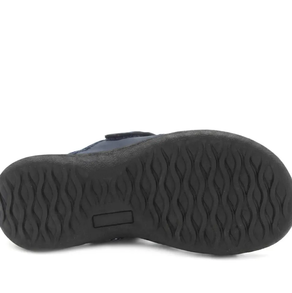 Wide Fit Adjustable Fasten Sandals - Navy