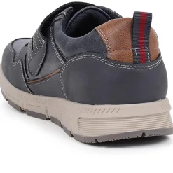 Wide Fit Adjustable Fasten Trainers - Navy