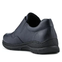 Wide Fit Adjustable Fitting Monk Shoes - Navy