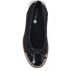 Wide Fit Bow-Detailed Pumps - Black-Black Patent