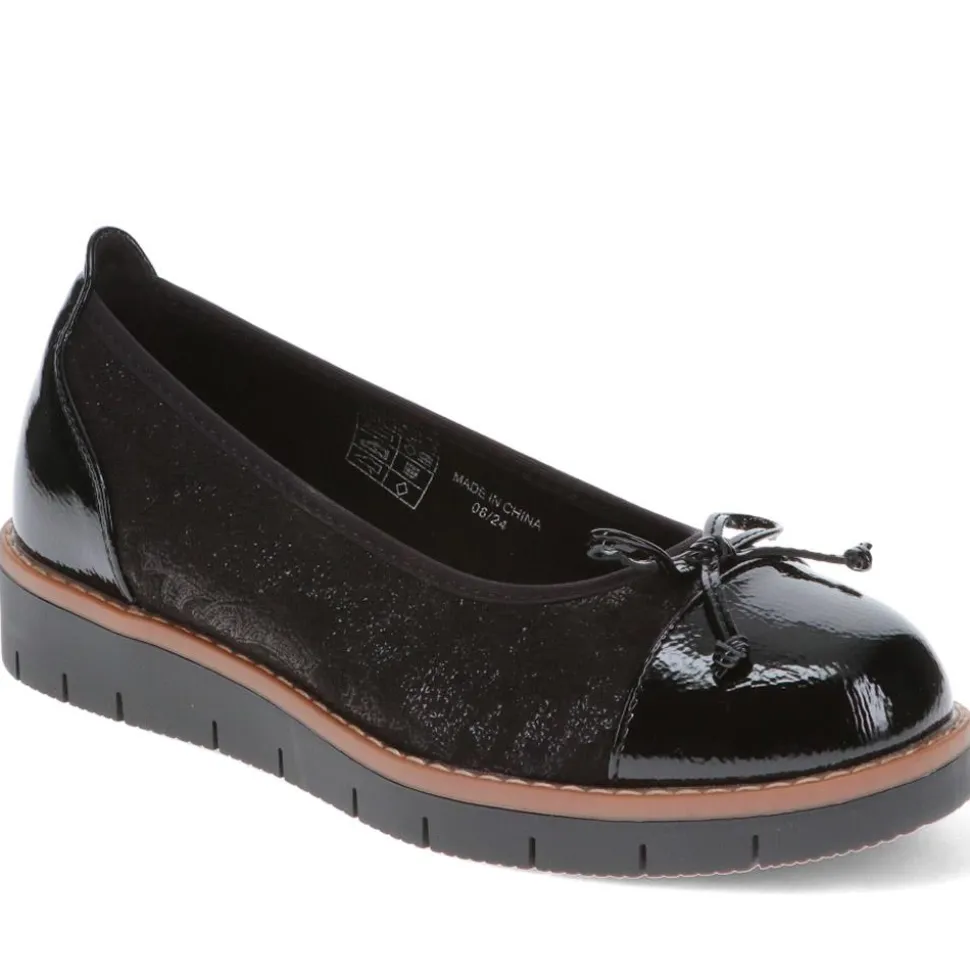 Wide Fit Bow-Detailed Pumps - Black-Black Patent