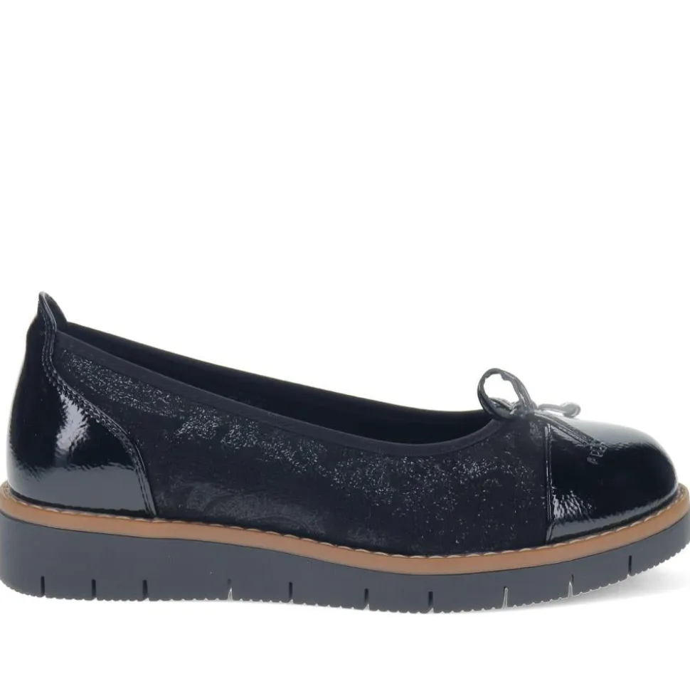 Wide Fit Bow-Detailed Pumps - Black-Black Patent