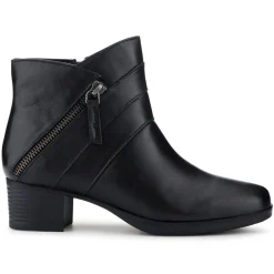 Wide-Fit Breathable Leather Boots - Black