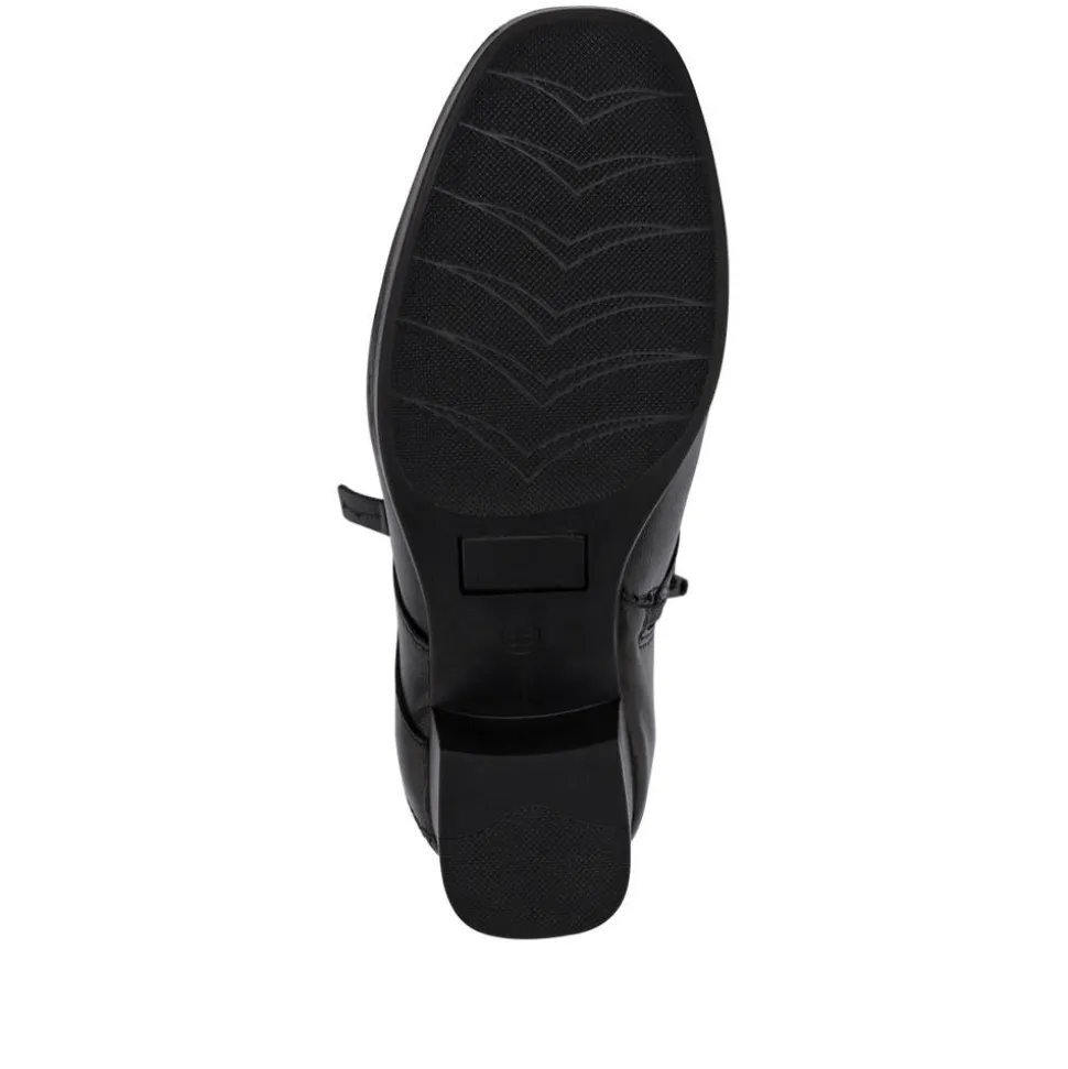 Wide-Fit Breathable Leather Boots - Black