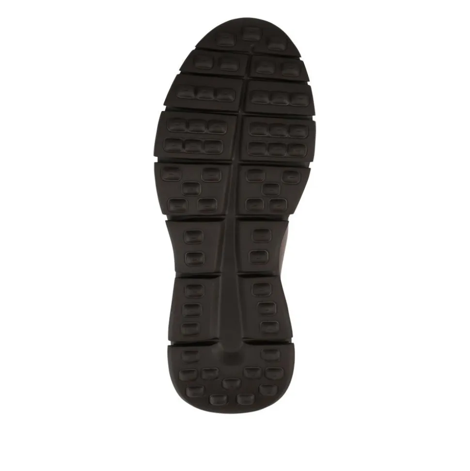 Wide Fit Breathable Leather Lace Up Trainers - Brown