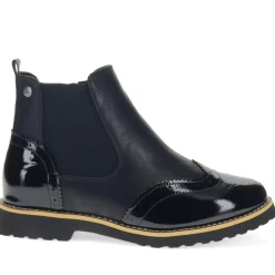 Wide-Fit Brogue Ankle Boots - Black
