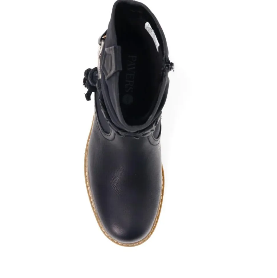 Wide Fit Buckle Ankle Boots - Black