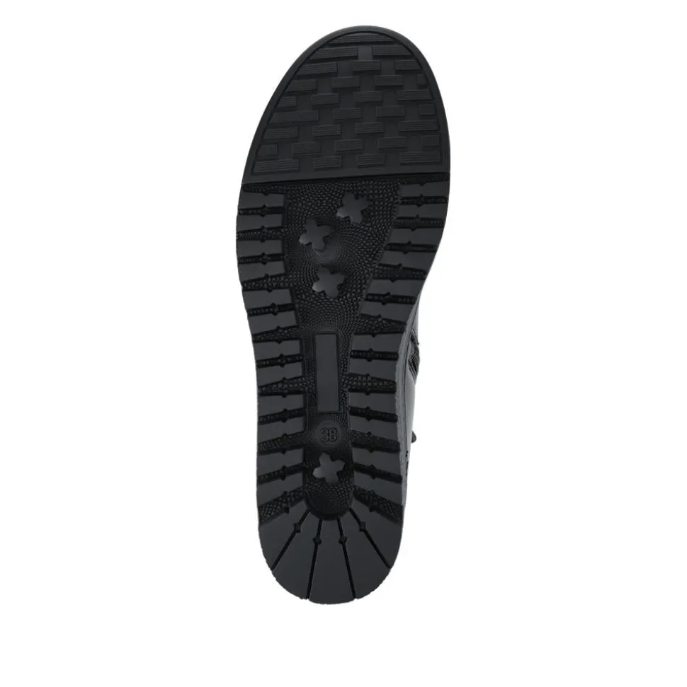 Wide Fit Calf Length Boots With Inside Zip - Black