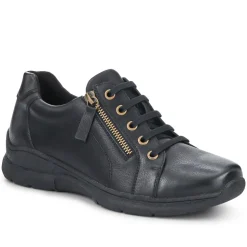 Wide Fit Casual Bungee Lace Shoes - Black