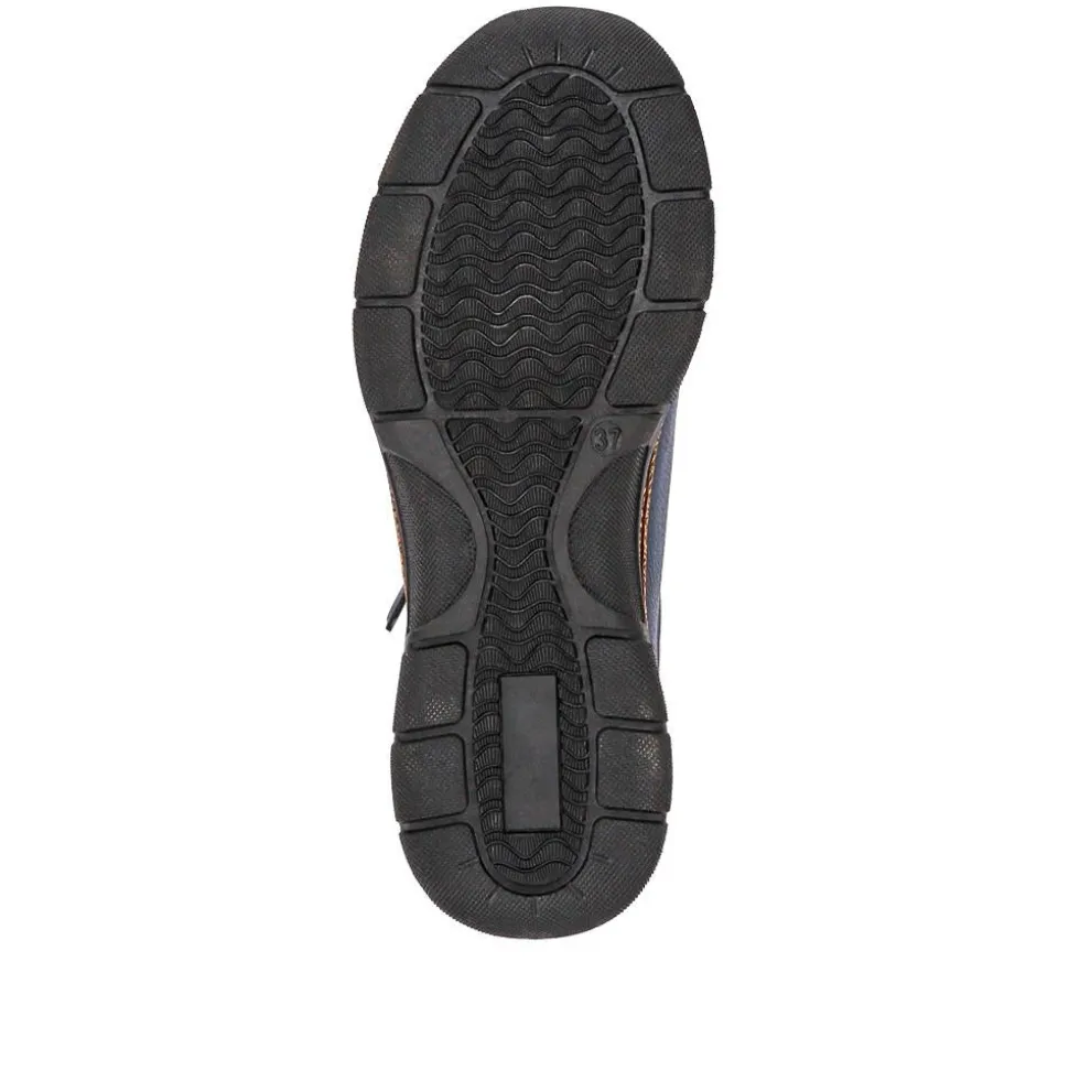 Wide Fit Casual Bungee Lace Shoes - Navy