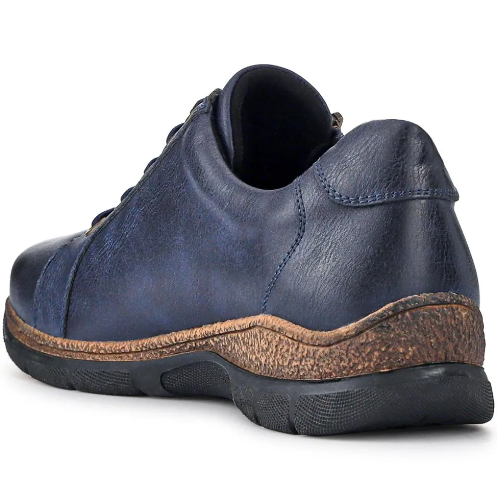 Wide Fit Casual Bungee Lace Shoes - Navy