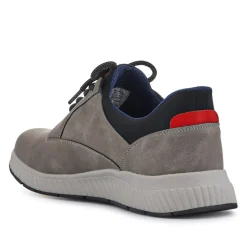 Wide Fit Casual Laced Slip-On Shoes - Grey