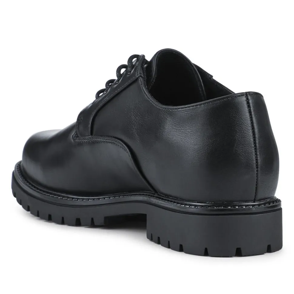 Wide Fit Casual Lace-Up Shoes - Black