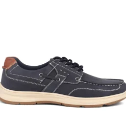 Wide Fit Casual Lace Up Shoes - Navy