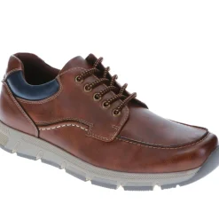 Wide Fit Casual Lace Up Trainers - Brown