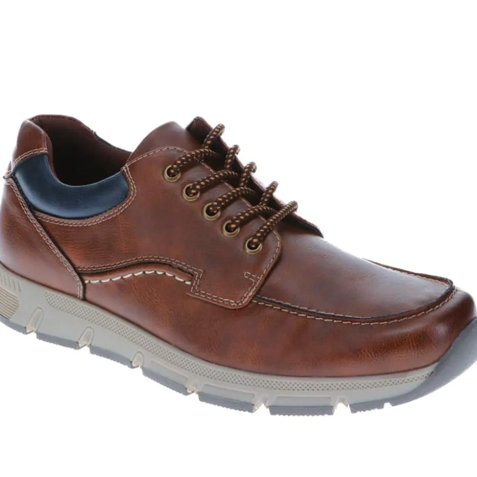Wide Fit Casual Lace Up Trainers - Brown