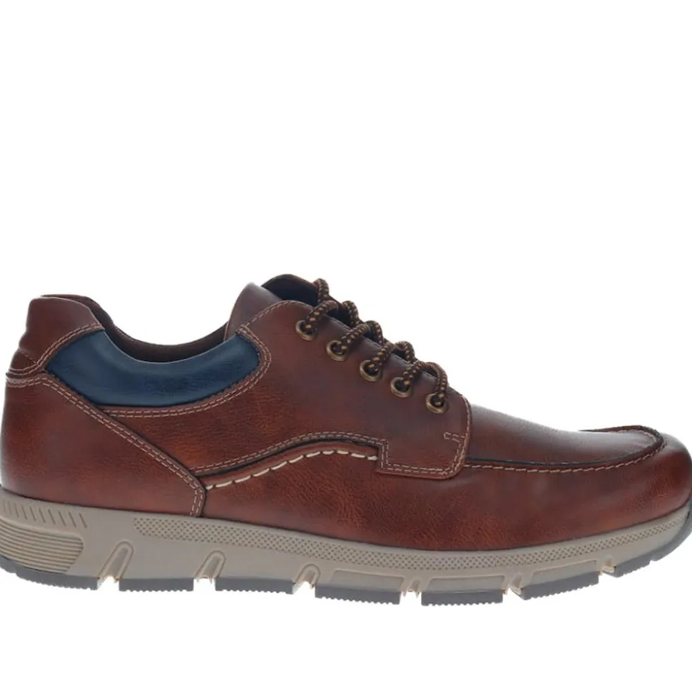 Wide Fit Casual Lace Up Trainers - Brown