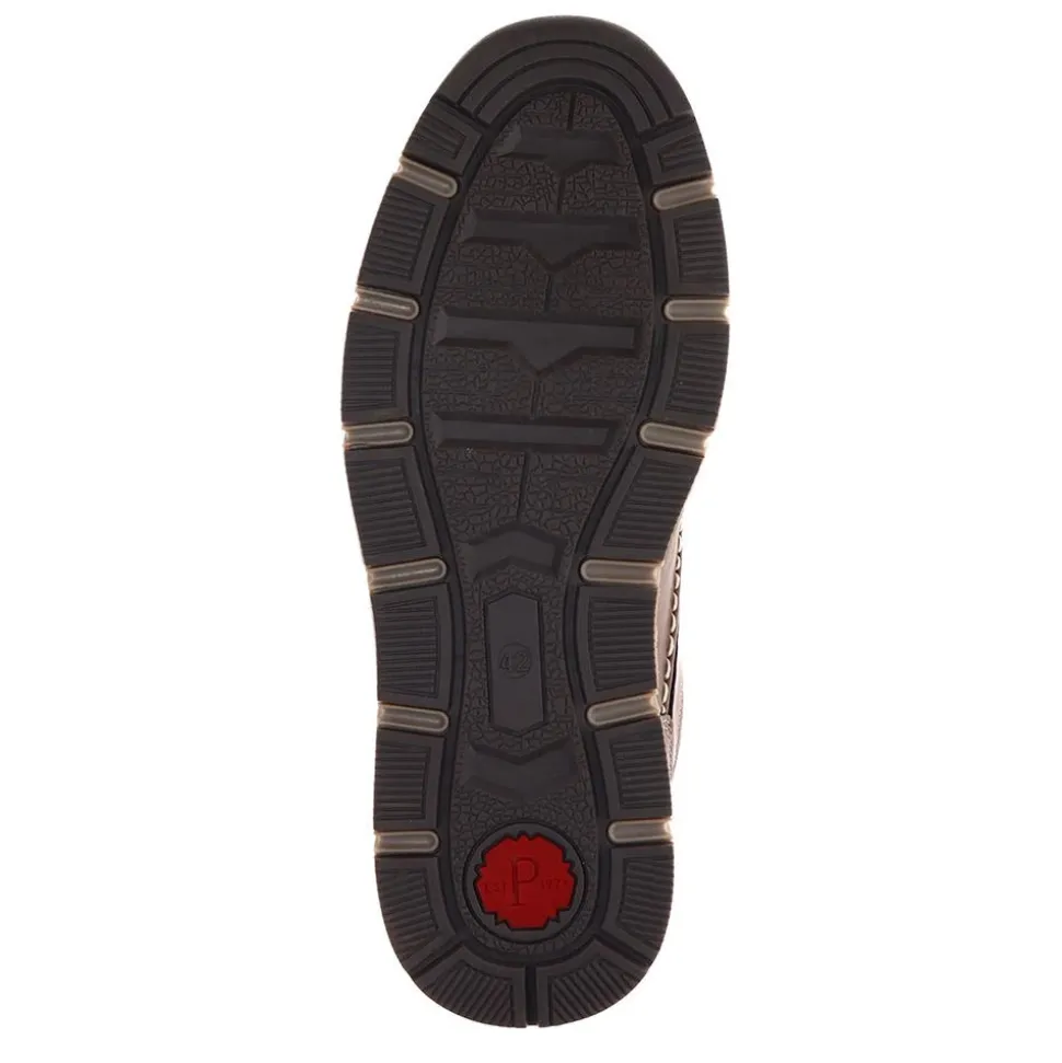 Wide Fit Casual Lace Up Trainers - Brown