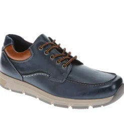 Wide Fit Casual Lace Up Trainers - Navy