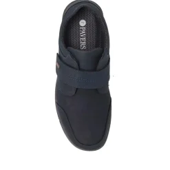 Wide Fit Casual Leather Slip-On Shoes - Navy