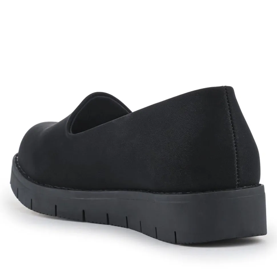 Wide Fit Casual Slip-On Shoes - Black