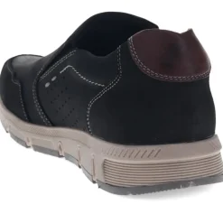 Wide Fit Casual Slip-On Trainers - Black