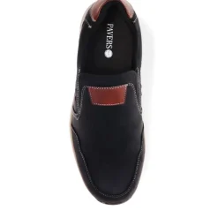Wide Fit Casual Slip-On Trainers - Black