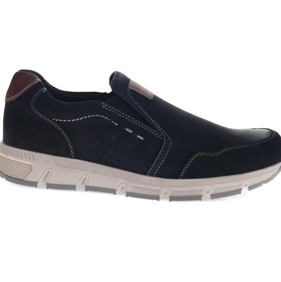Wide Fit Casual Slip-On Trainers - Black