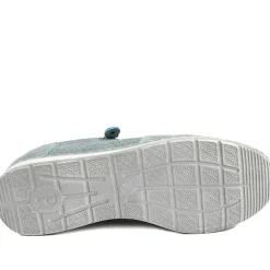Wide Fit Casual Zip & Lace Trainers - Denim