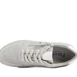 Wide Fit Casual Zip & Lace Trainers - Grey