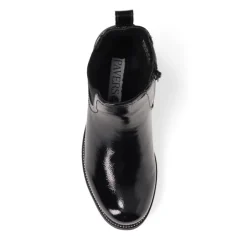 Wide-Fit Chelsea Boots - Black Patent