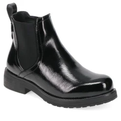 Wide-Fit Chelsea Boots - Black Patent