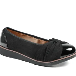 Wide Fit Chunky Bow Detailed Pumps - Black