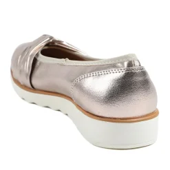 Wide Fit Chunky Bow Detailed Pumps - Gold
