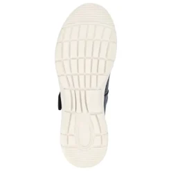 Wide Fit Chunky Leather Mary Janes - Navy