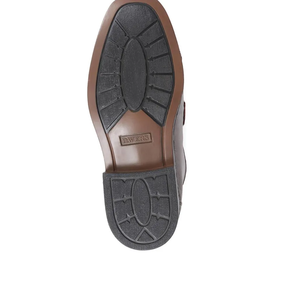Wide Fit Classic Leather Loafers - Burgundy