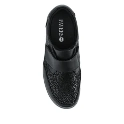 Wide Fit Coated Leather Adjustable Monk Shoes - Black