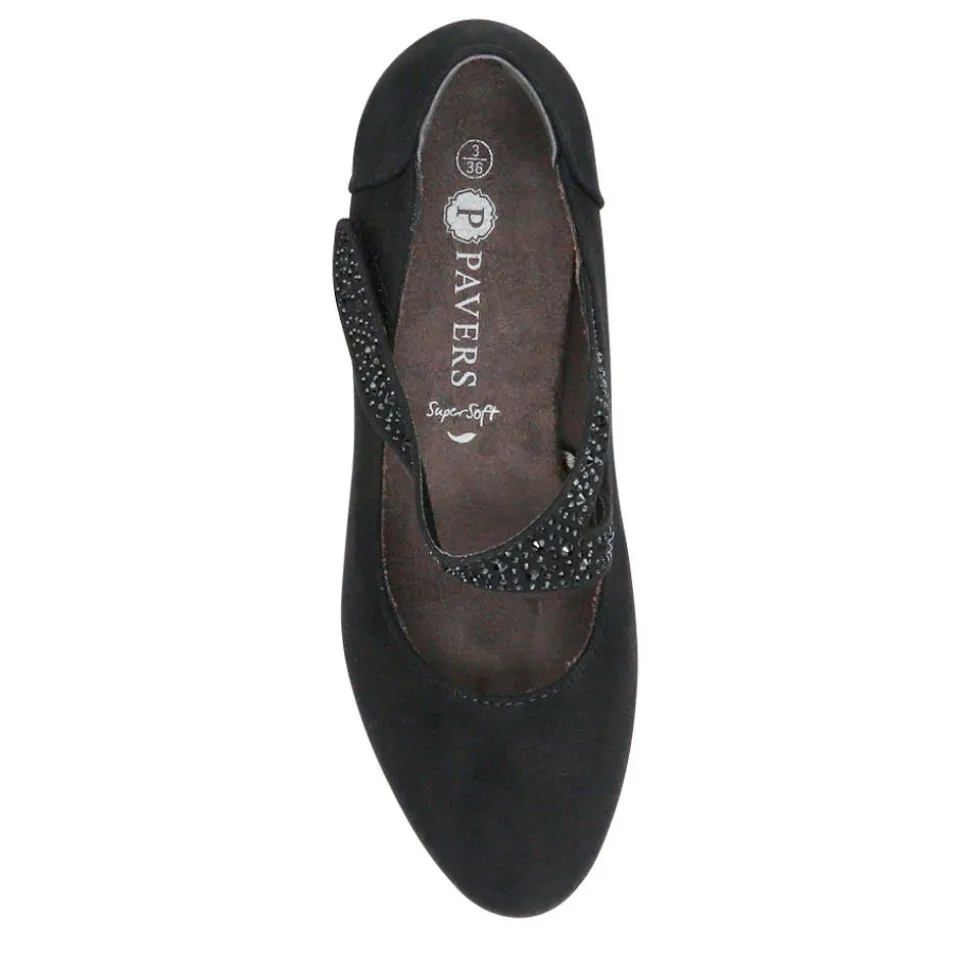 Wide fit Cone Heeled Mary Janes - Black