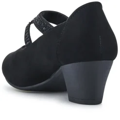 Wide fit Cone Heeled Mary Janes - Black